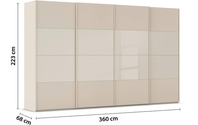 Goossens kledingkast finca combi glans mat glas bruin hoogwaardig meubelplaat - 8244407-{merk}-finca-combi-sts-bruin-schuifdeuren-03